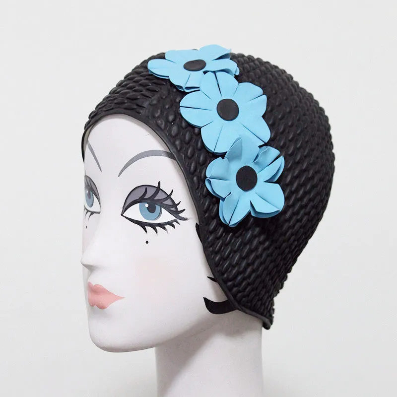 Vintage Black Swim Cap