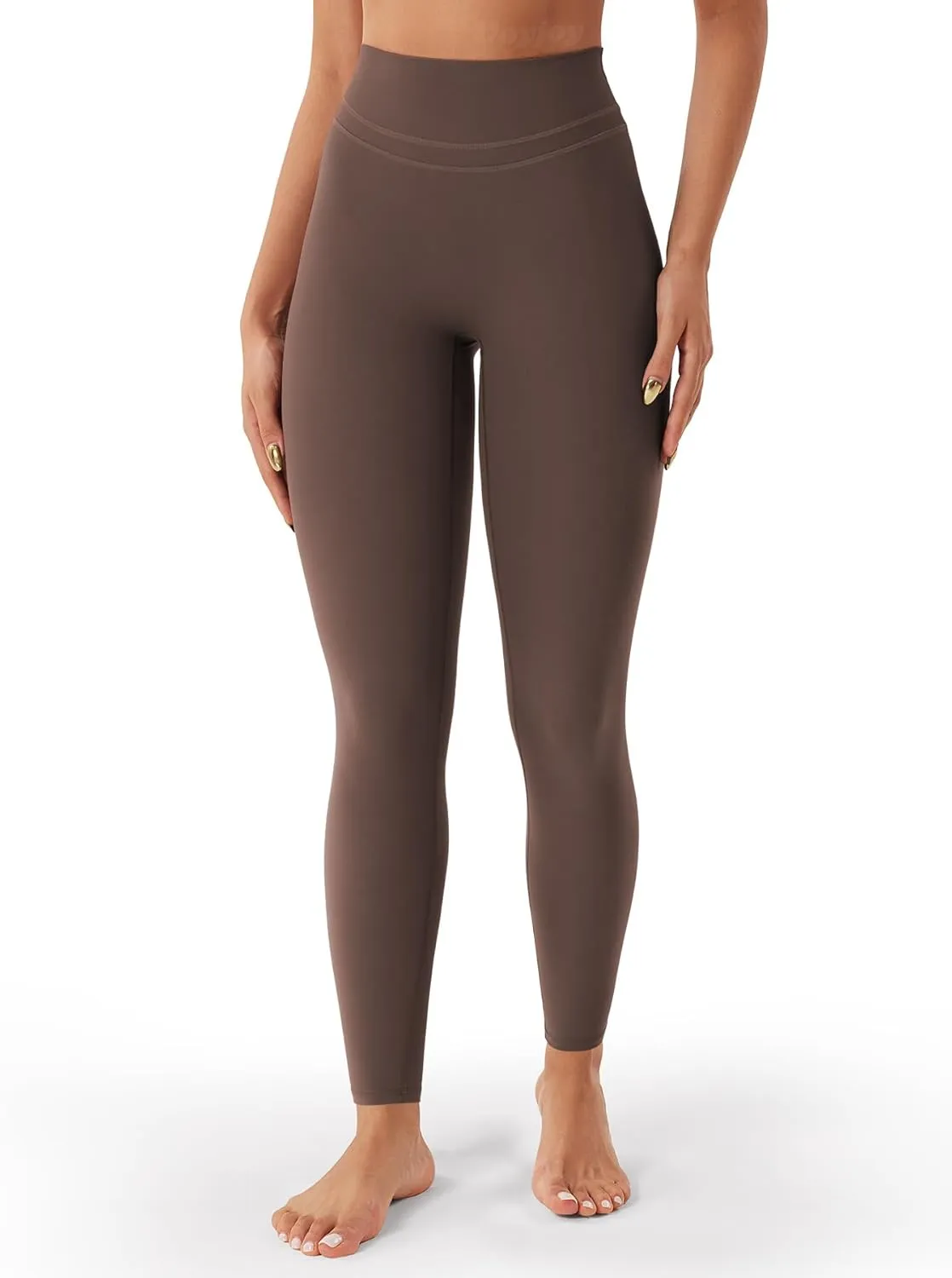 VOYJOY Womens Scrunch Workout Leggings Compression Butt Lifting Mid High Waist 26 Inches Seamless V Back Yoga Pants