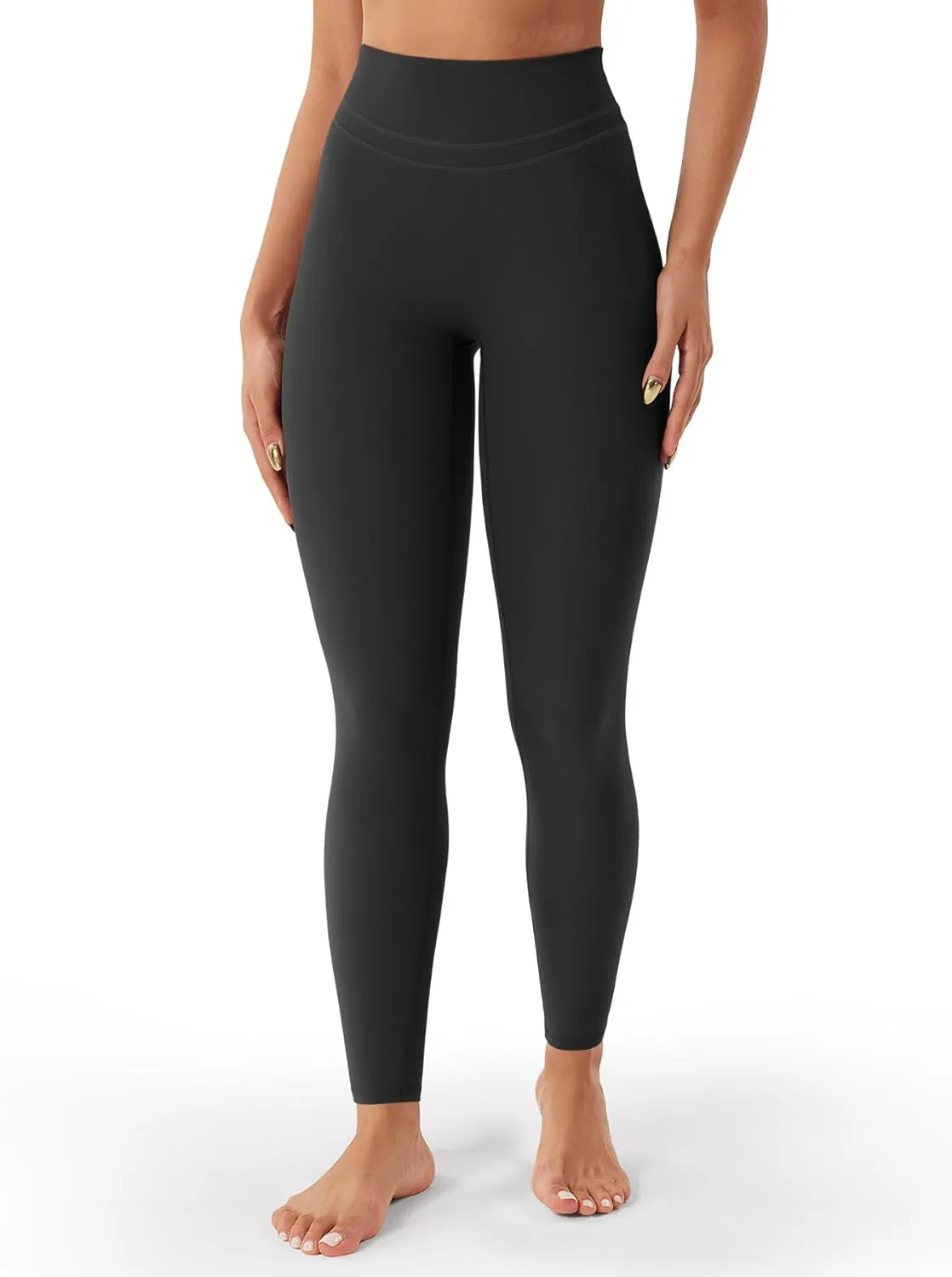 VOYJOY Womens Scrunch Workout Leggings Compression Butt Lifting Mid High Waist 26 Inches Seamless V Back Yoga Pants