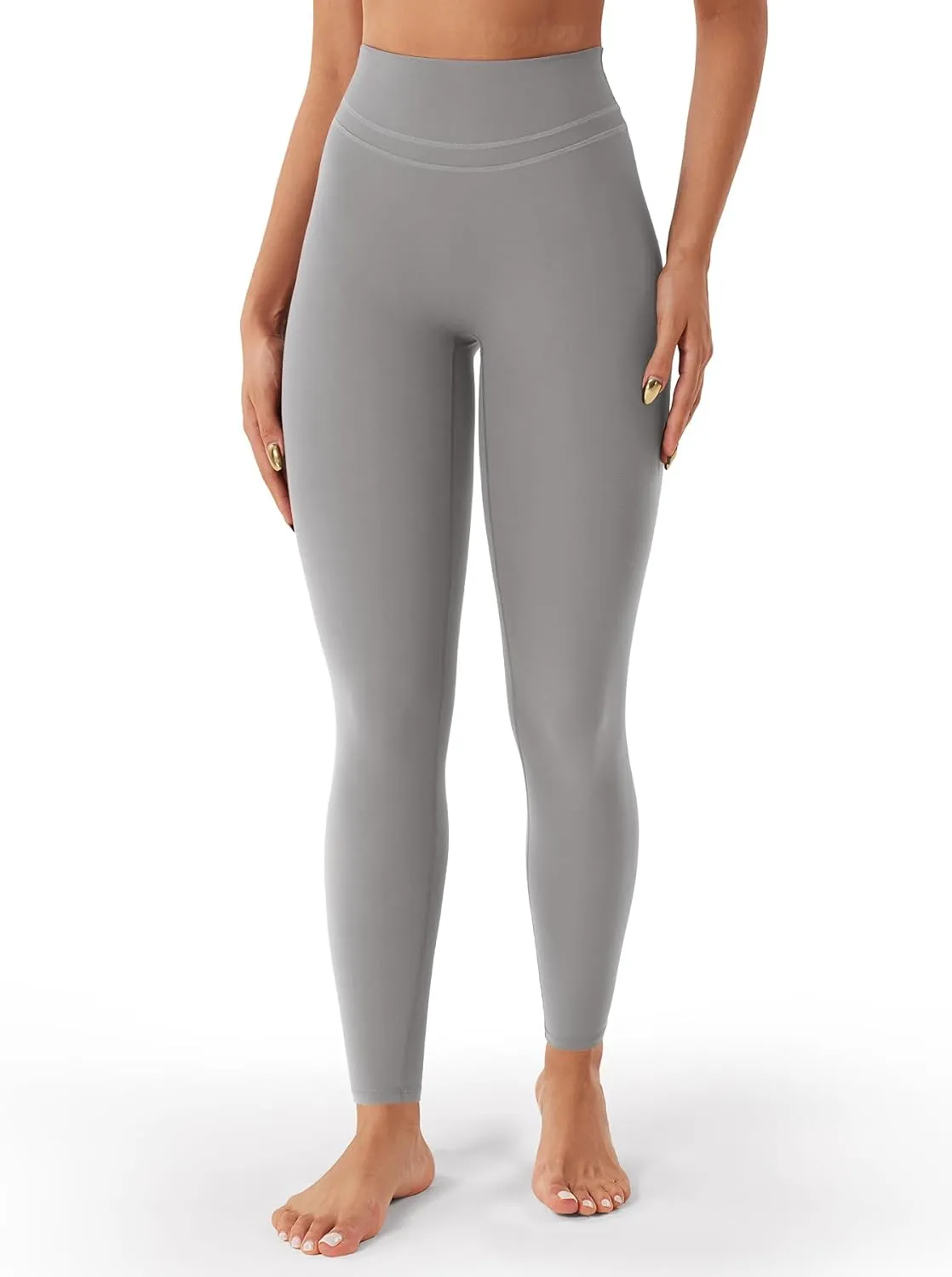 VOYJOY Womens Scrunch Workout Leggings Compression Butt Lifting Mid High Waist 26 Inches Seamless V Back Yoga Pants