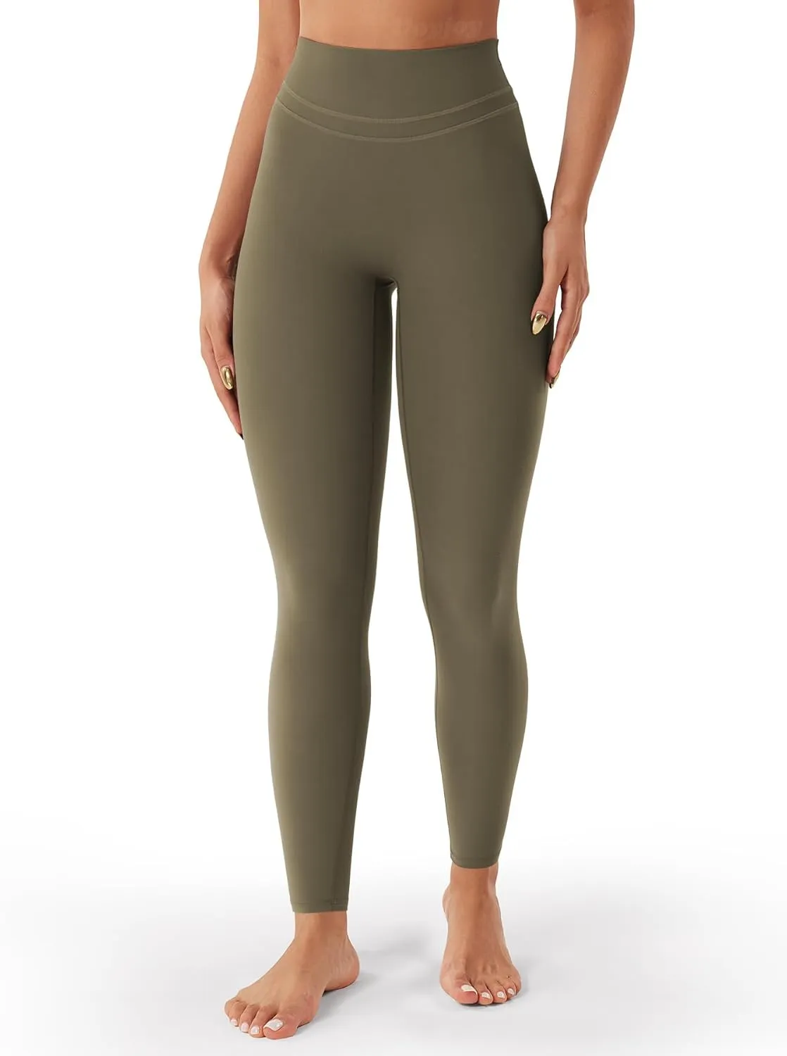 VOYJOY Womens Scrunch Workout Leggings Compression Butt Lifting Mid High Waist 26 Inches Seamless V Back Yoga Pants