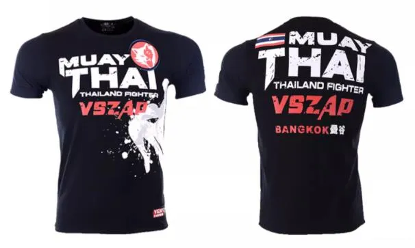Vszap Bangkok VT002 Muay Thai Boxing T-Shirt XS-4XL Black