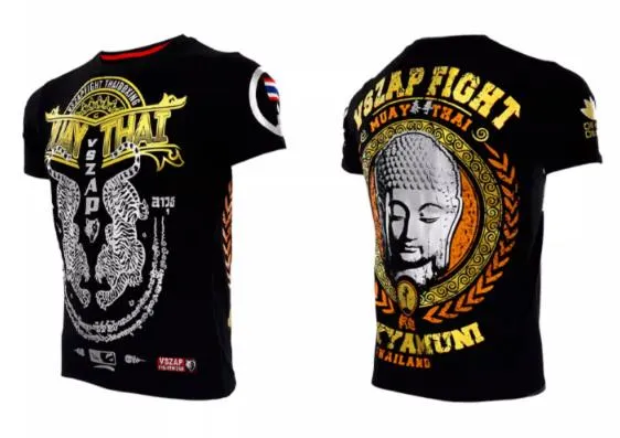 Vszap VT009 Muay Thai Boxing T-Shirt S-4XL Black