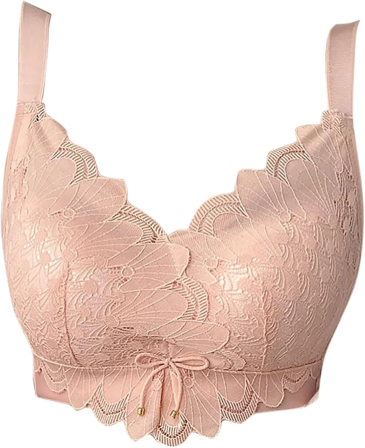 Wireless Bras for Women Plus Size Lace Comfort Bras Seamless Push up Wirefree Bras Full Coverage Plus Size Bra