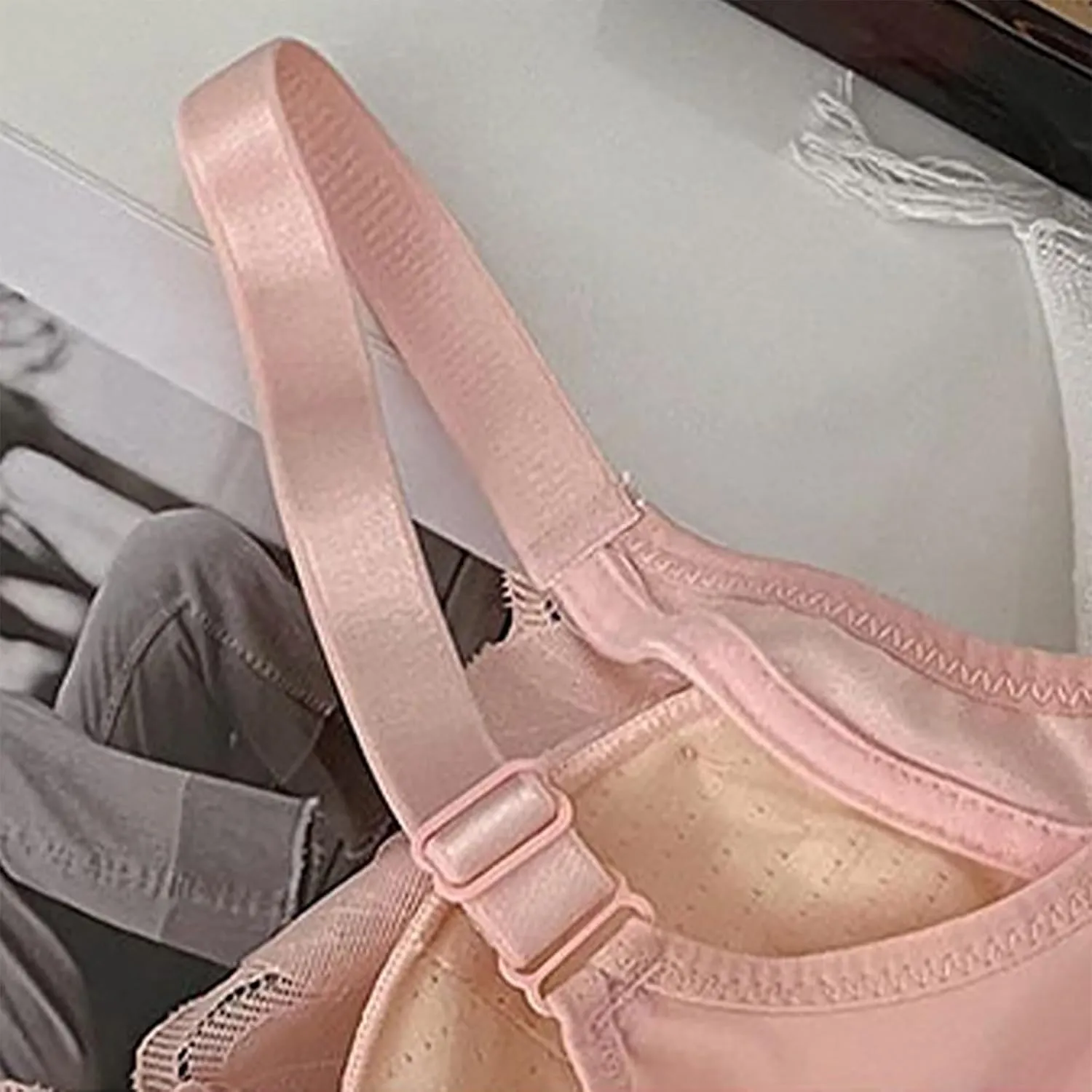 Wireless Bras for Women Plus Size Lace Comfort Bras Seamless Push up Wirefree Bras Full Coverage Plus Size Bra