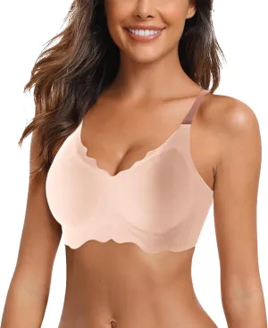 Wireless Sports Bras for Women High Impact Support Push Up No Show Sporty Sports Bra Gym Supportive Comfortable Yoga