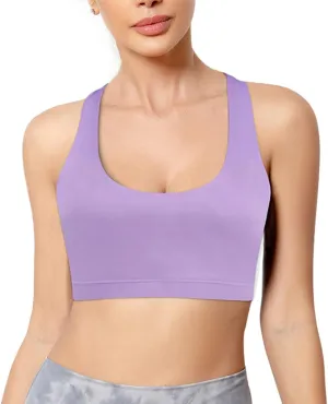 Women High Impact Sports Bra Criss Cross Back Padded Bra Workout Fitness Sports Yoga Bras