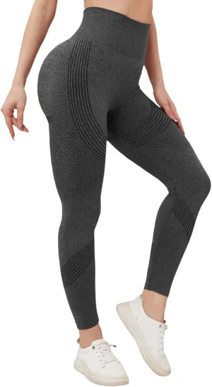 Women Seamless Leggings Smile Contour High Waist - Exercise Pants for Running Cycling Yoga Workout