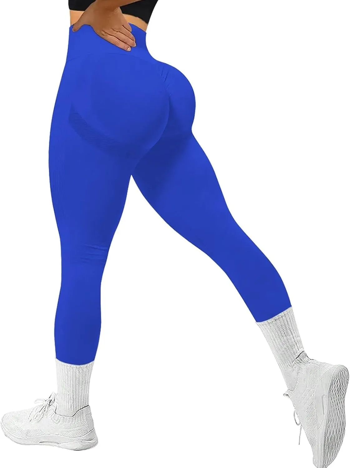 Women Seamless Leggings Smile Contour High Waist Yoga Pants for Workout, Running Reg & Plus Size