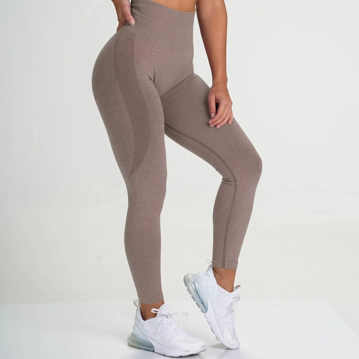 Women Seamless Lifting Leggings High Waist Tummy Control Sweat Wicking Yoga Pants Elastic Soft Trousers