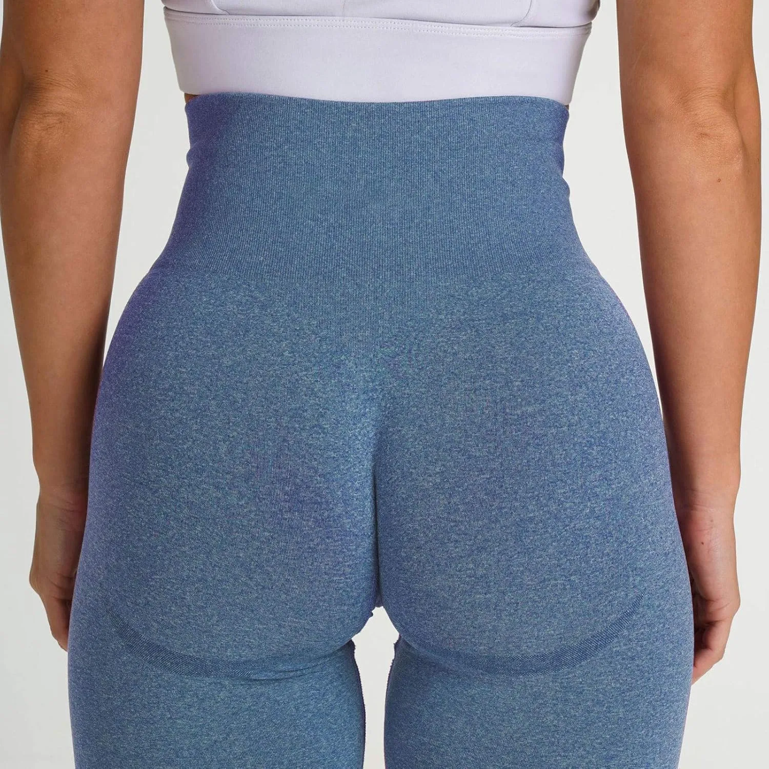 Women Seamless Lifting Leggings High Waist Tummy Control Sweat Wicking Yoga Pants Elastic Soft Trousers
