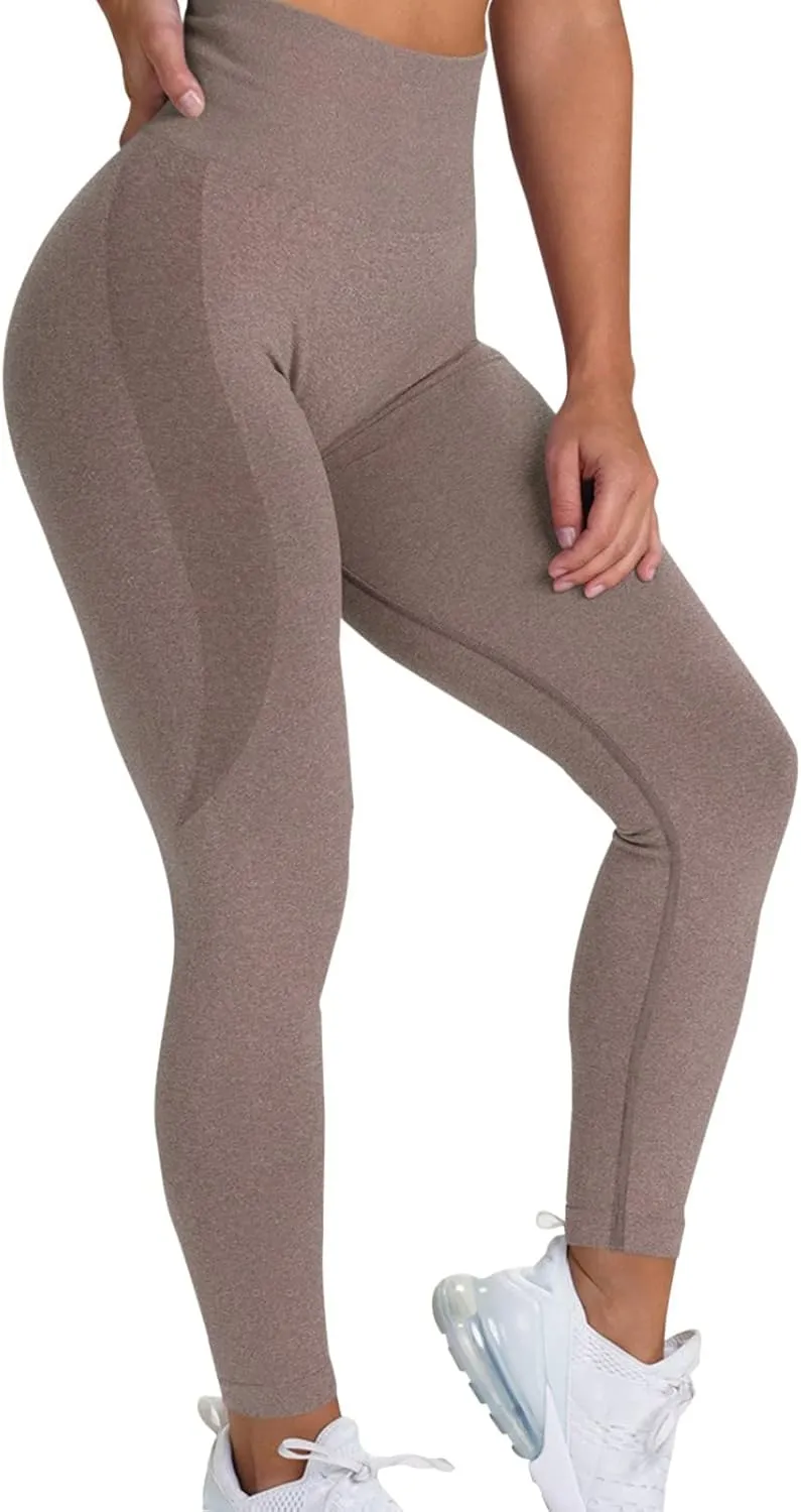 Women Seamless Lifting Leggings High Waist Tummy Control Sweat Wicking Yoga Pants Elastic Soft Trousers