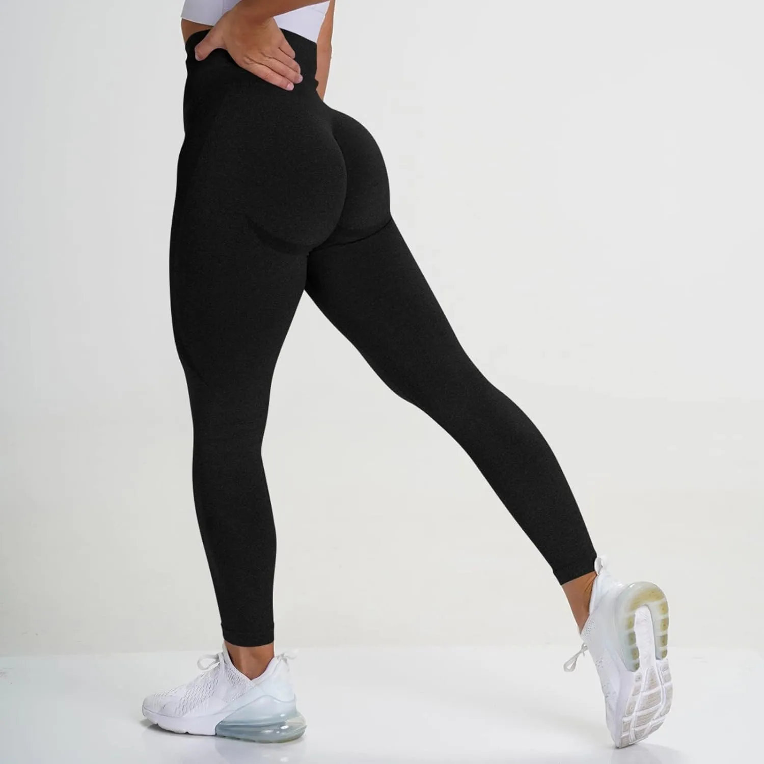 Women Seamless Lifting Leggings High Waist Tummy Control Sweat Wicking Yoga Pants Elastic Soft Trousers