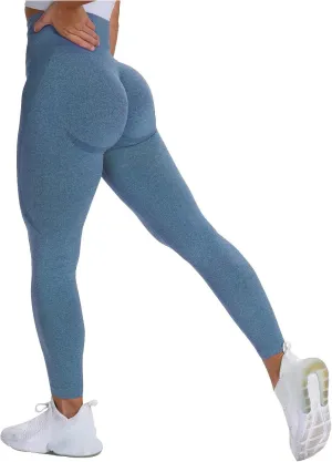 Women Seamless Lifting Leggings High Waist Tummy Control Sweat Wicking Yoga Pants Elastic Soft Trousers