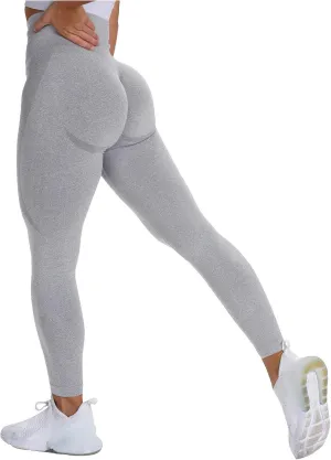 Women Seamless Lifting Leggings High Waist Tummy Control Sweat Wicking Yoga Pants Elastic Soft Trousers