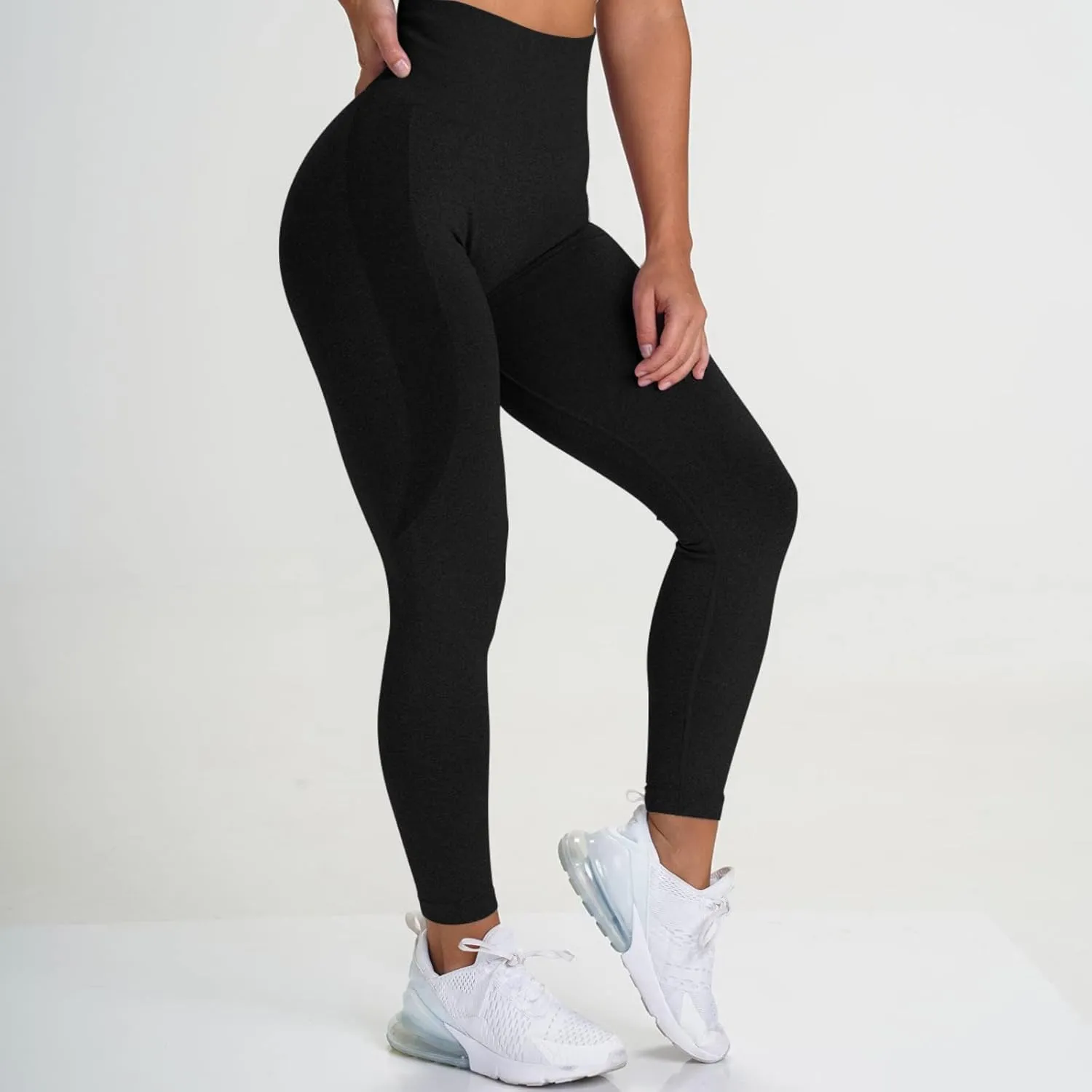 Women Seamless Lifting Leggings High Waist Tummy Control Sweat Wicking Yoga Pants Elastic Soft Trousers