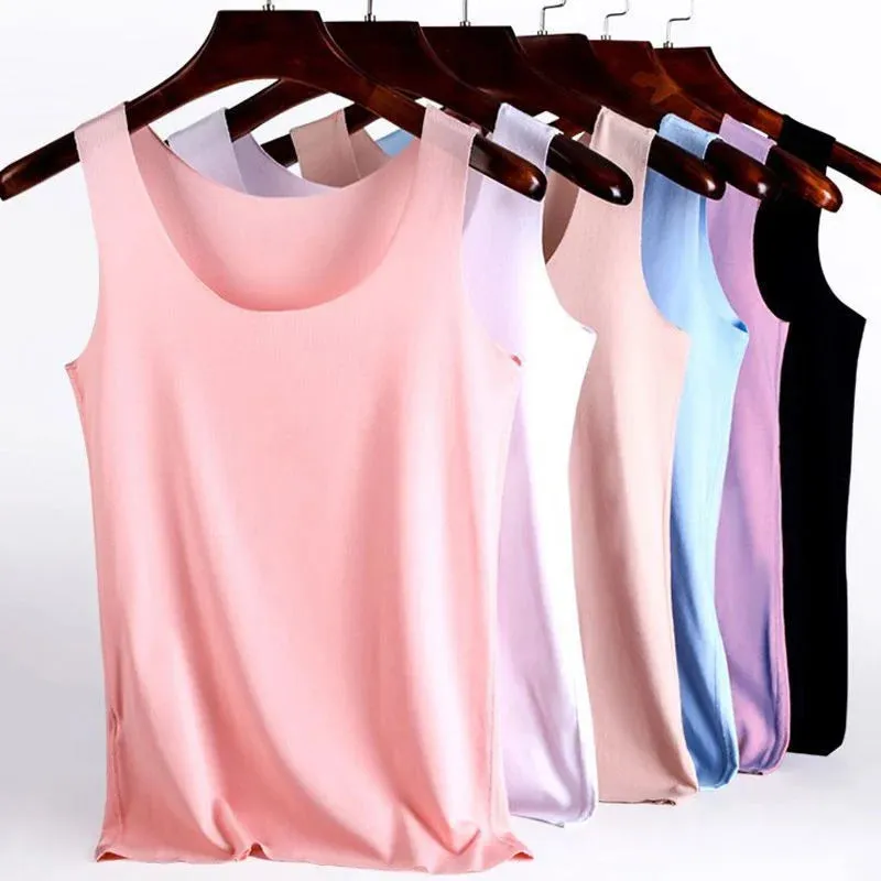Women Summer Tight Fit No Trace Tanks Fashion Casual Tops