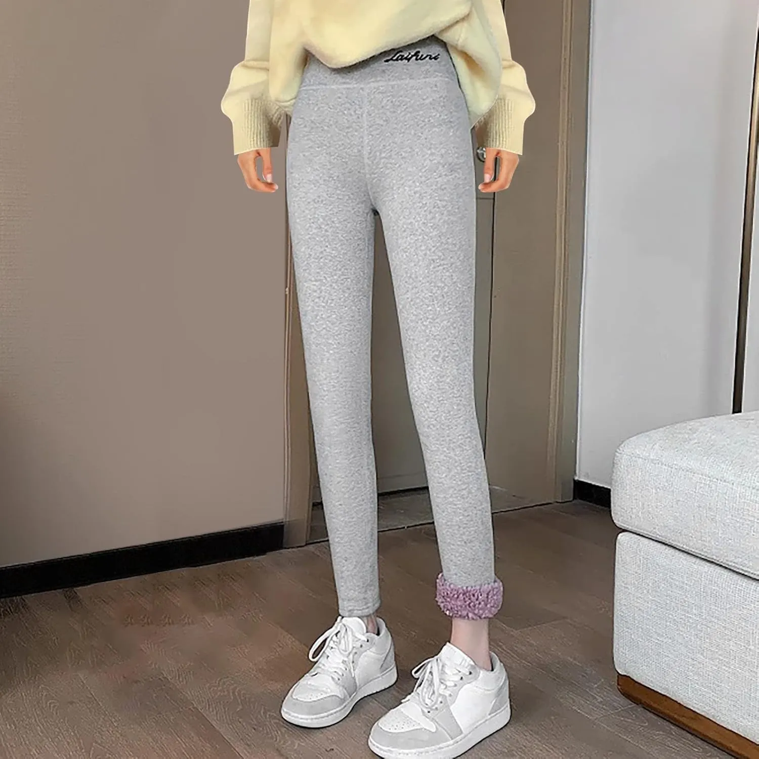 Women's Activewear Leggings Bottoms Weather Letter Patched Bootcut Workout Hiking Yoga Pants Fleece