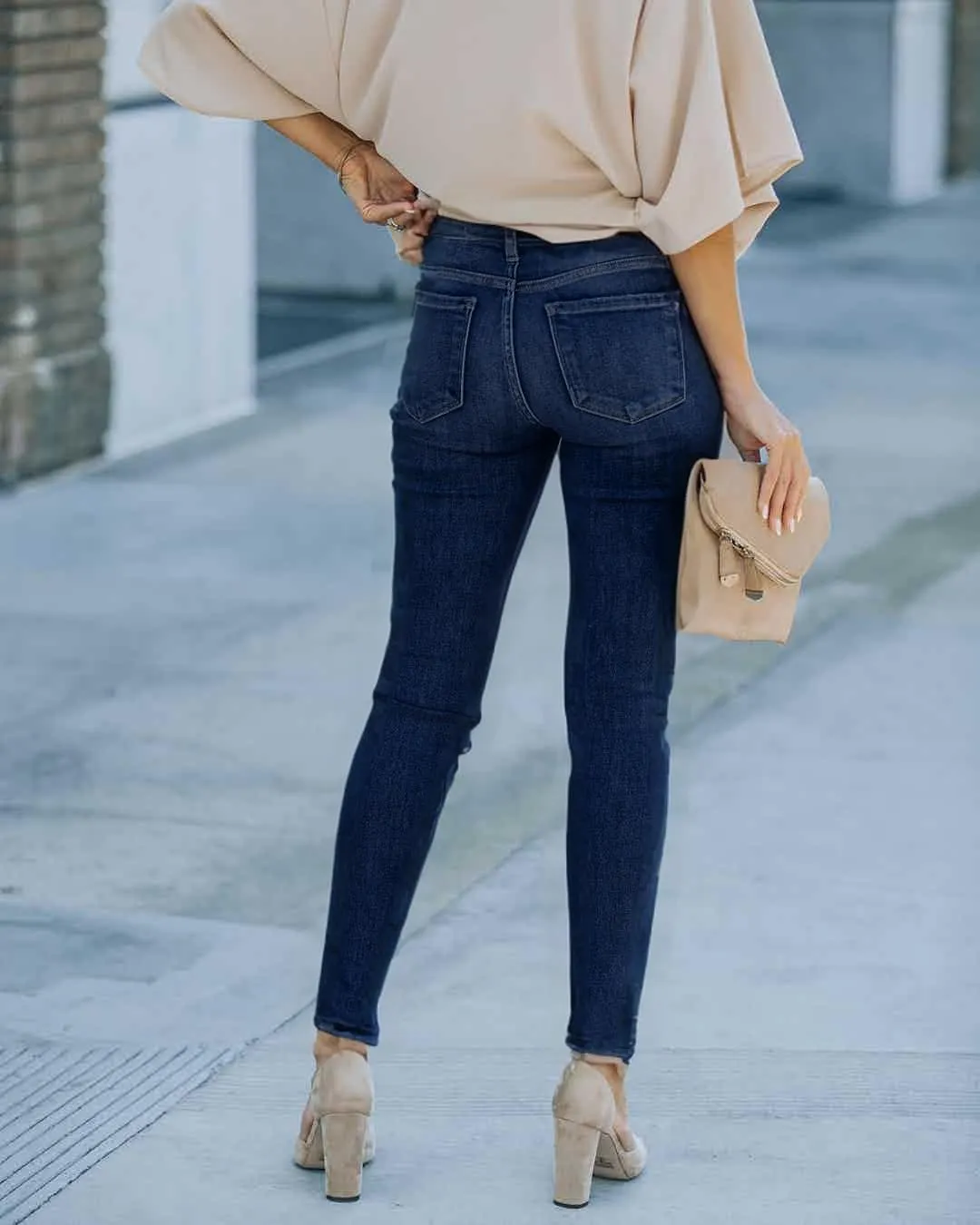 Women's Boyfriend Skinny Jeans Ripped Stretchy Denim Pants