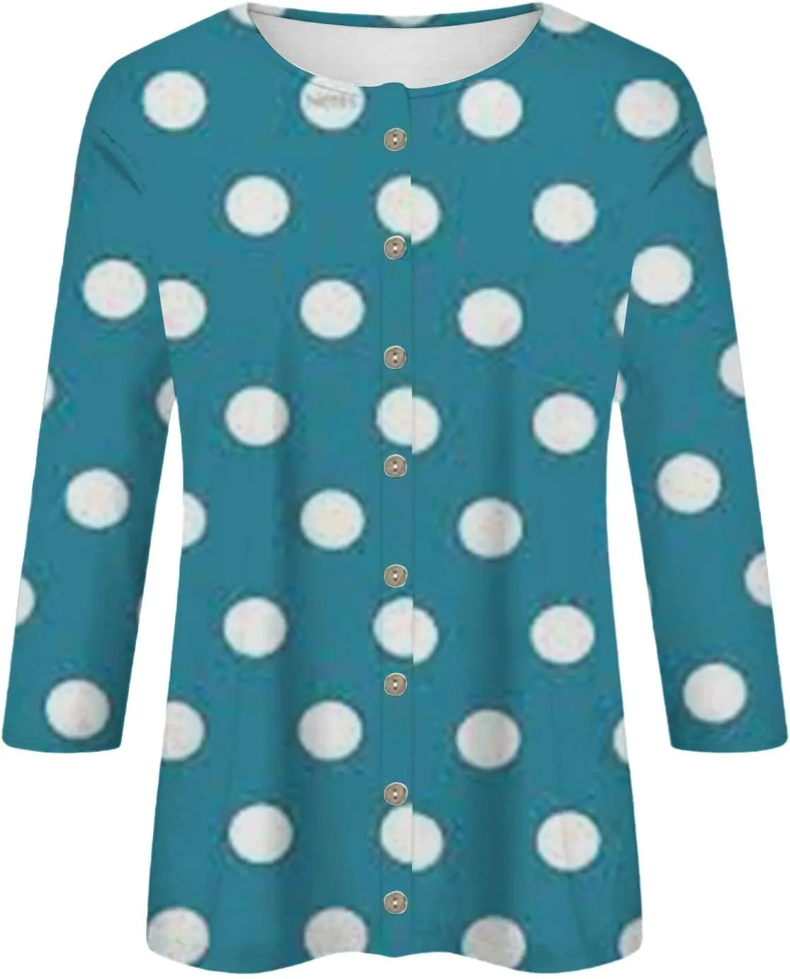 Women's Casual V-Neck 3/4 Sleeve Button Down Floral Print Blouse Top for Spring and Summer Fashion Outfit 2025 Fashion