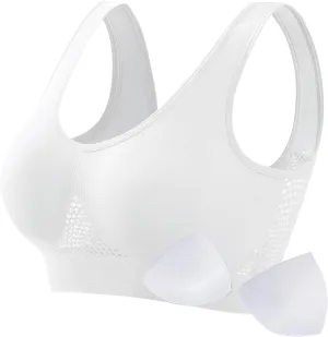 Womens Comfort Sports Bra Seamless Wirefree Breathable Yoga Bra Sleep Bra Workout Running Plus Size Sports Bra