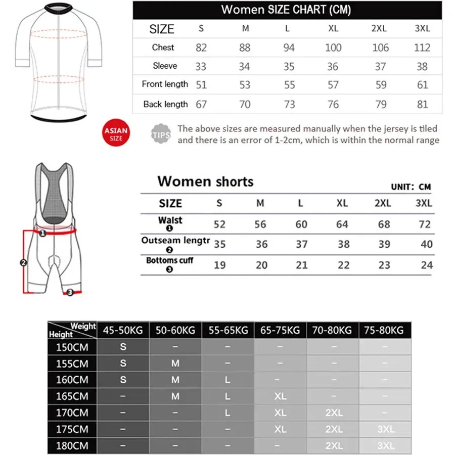 Women's Cycling Jersey Set Summer Anti-UV Cycling Bicycle Clothing Quick-Dry Mountain Female Bike Clothes Cycling Set