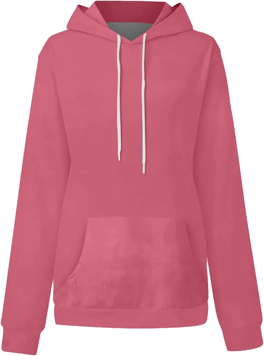 Women's Drawstring Hoodies Oversized Pullover Sweatshirts Pocket Casual Comfy Workout Preepy Track Shirts Fall Tops