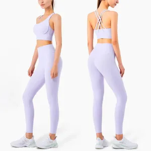 Women's Fitness Set – Seamless Leggings & Sports Bra, Gym Workout Outfit, Yoga & Running Activewear