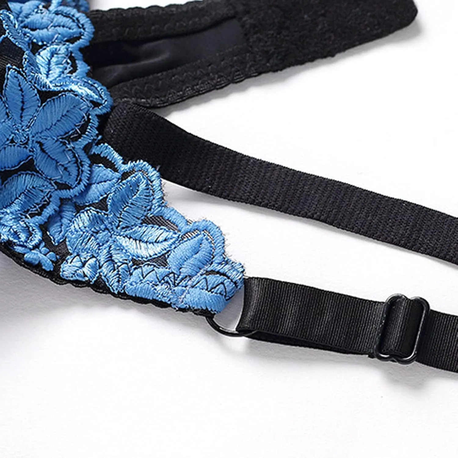 Womens Floral Embroidery Lace Bra Adjustable Straps Ultra-Thin Plus Size Elegant Lingerie Underwire Sexy Push Up Bras