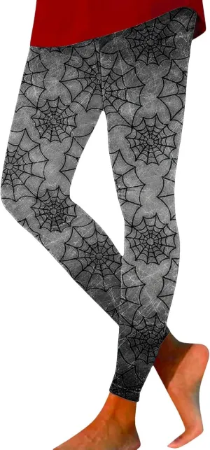 Women's Halloween Funny Graphic Skinny Leggings Halloween Print Collection High Waist Women Leggings Compression