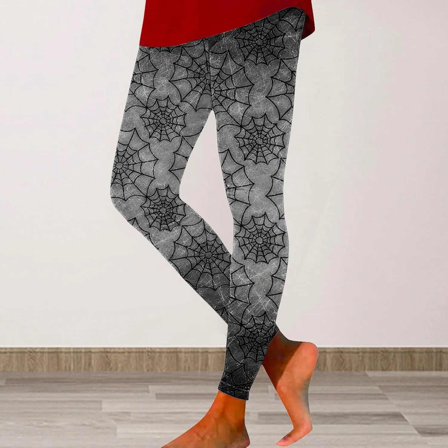 Women's Halloween Funny Graphic Skinny Leggings Halloween Print Collection High Waist Women Leggings Compression