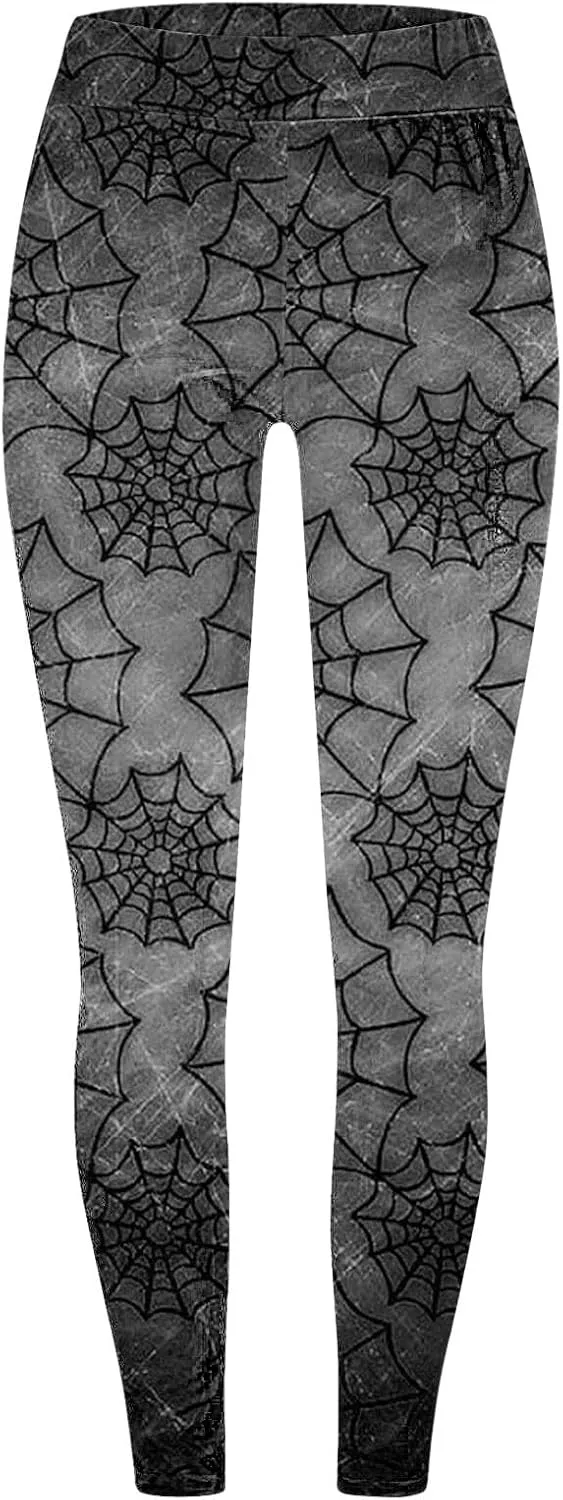Women's Halloween Funny Graphic Skinny Leggings Halloween Print Collection High Waist Women Leggings Compression