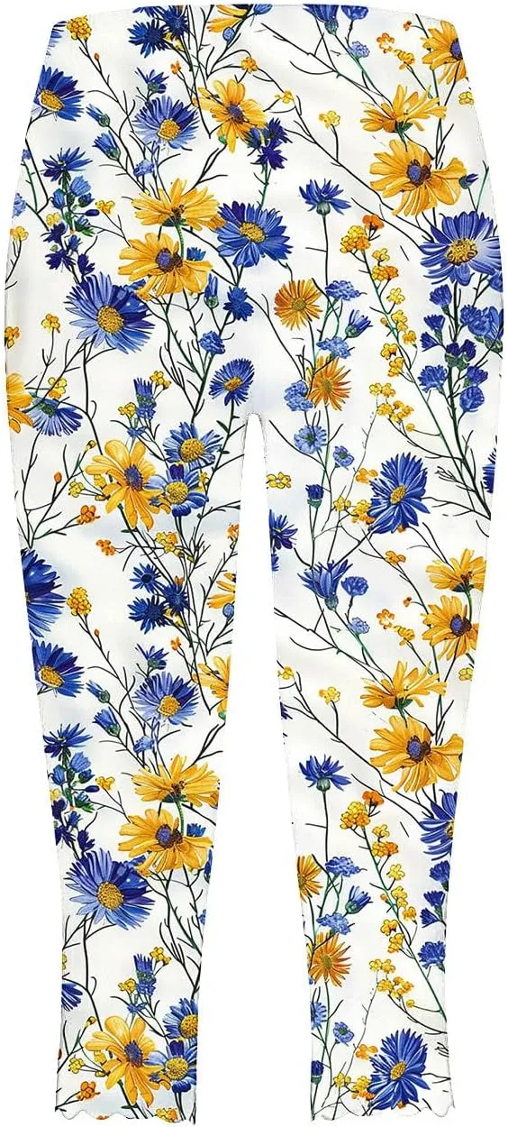 Women's High Waist Capri Leggings Stretch Slimming Pants Comfy Yoga Leggings Summer Workout Capris Buttery Soft Tights