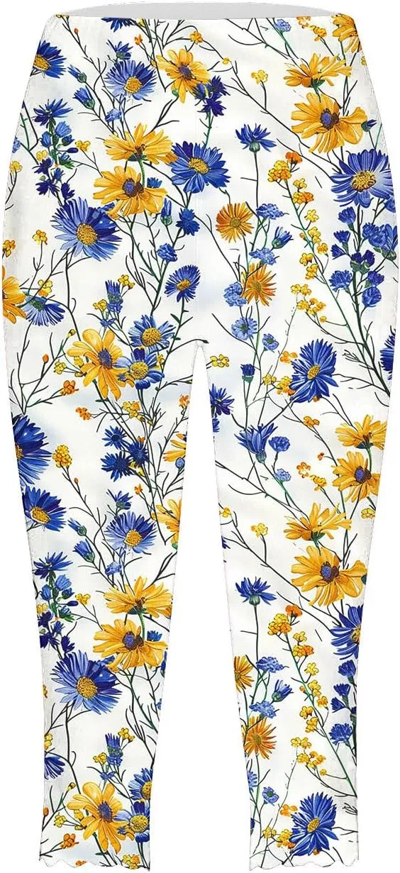Women's High Waist Capri Leggings Stretch Slimming Pants Comfy Yoga Leggings Summer Workout Capris Buttery Soft Tights