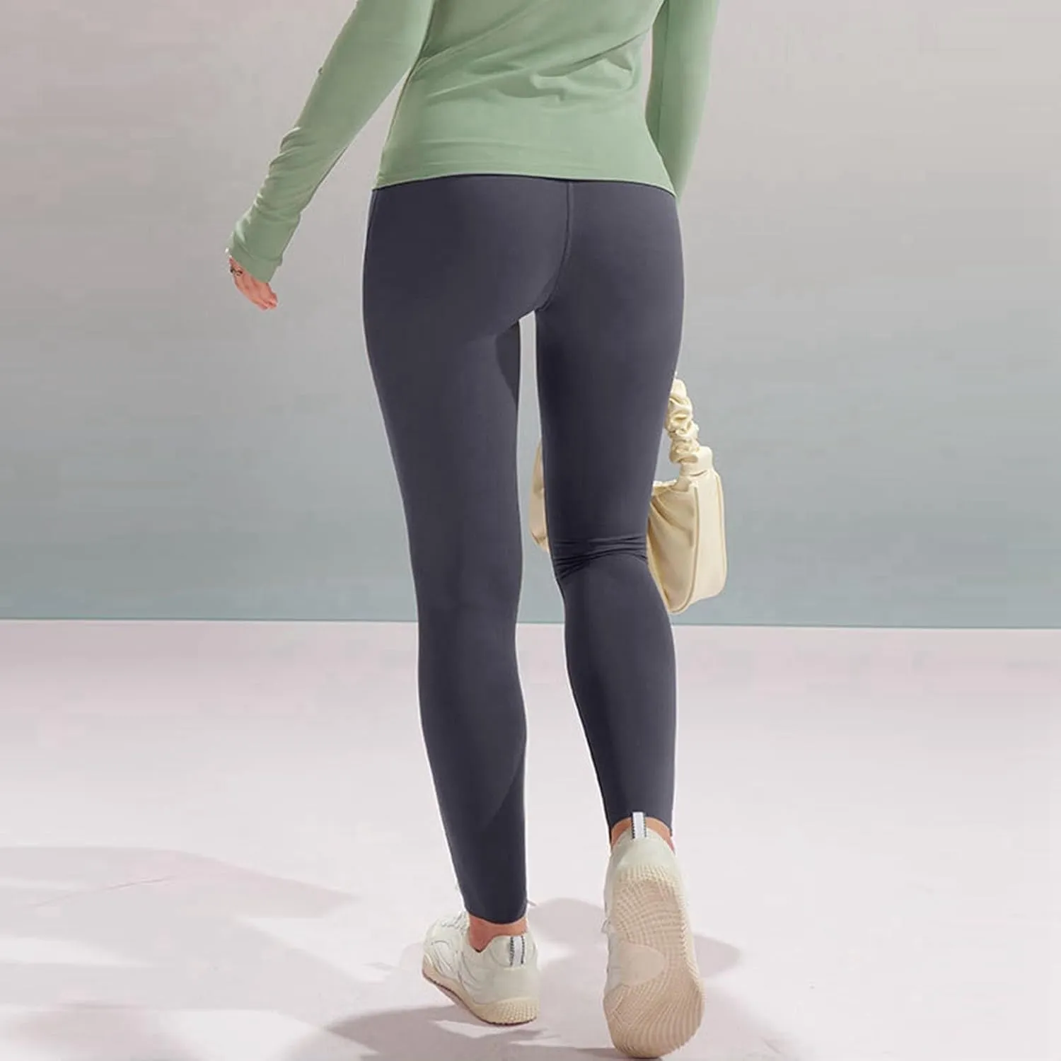 Women's High Waist Tummy Control Leggings Casual Gym Tights Stretchy Compression Athletic No See Through Yoga Pants