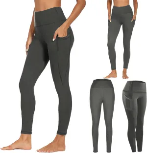 Women's High Waist Yoga Leggings, Casual Slim Fit Athletic Pants Tummy Control Gym 4 Way Stretch Workout Jogger Pant