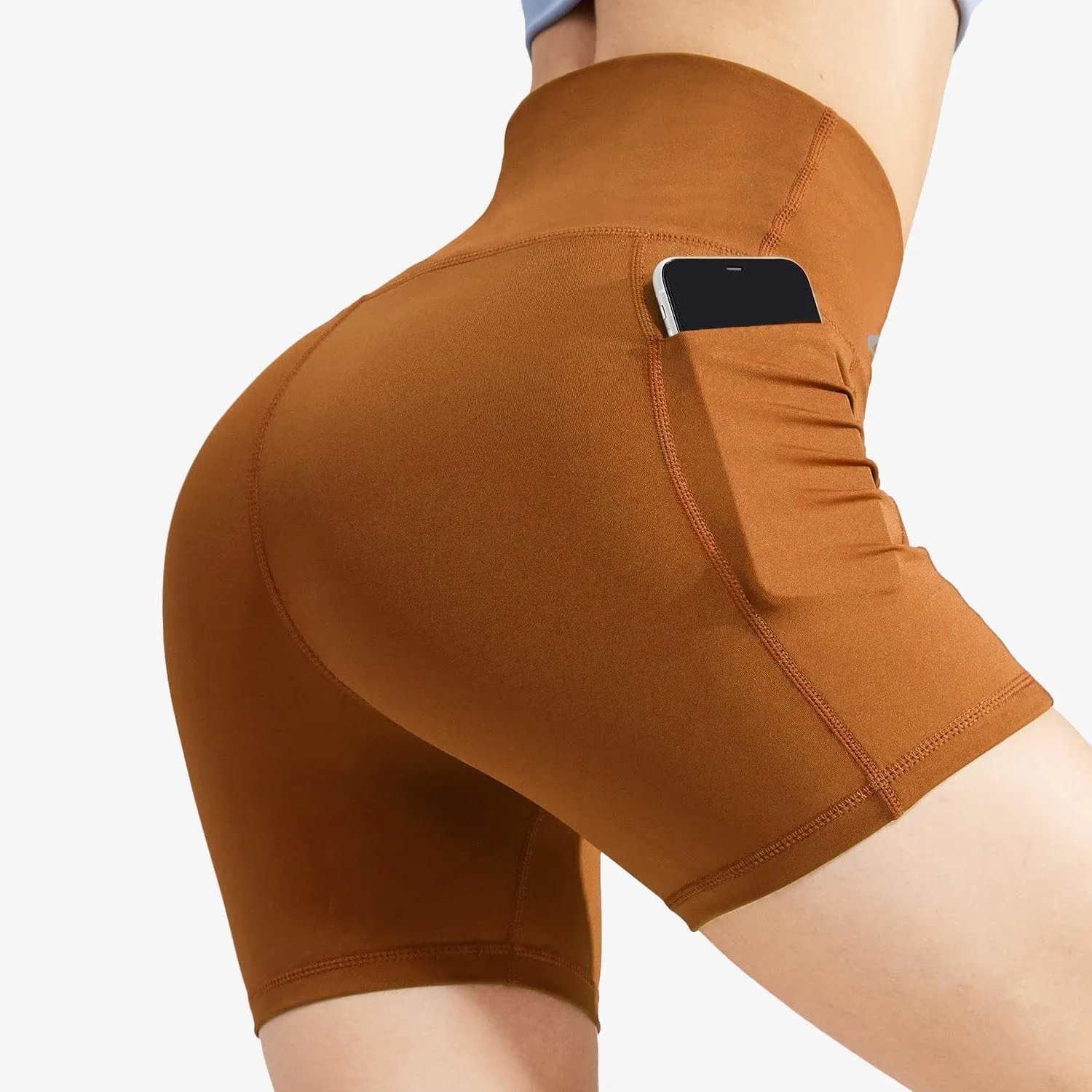 Women's High Waist Yoga Tummy Control Shorts, 5 Inch