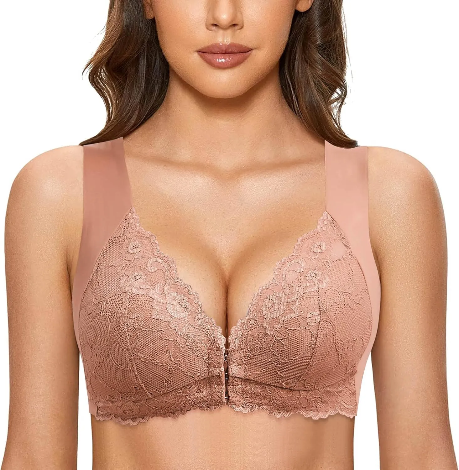 Womens Lace Bras Push Up Bralettes with Underwire Full Coverage Unpadded Bra Sexy Minimizers Everyday Bra