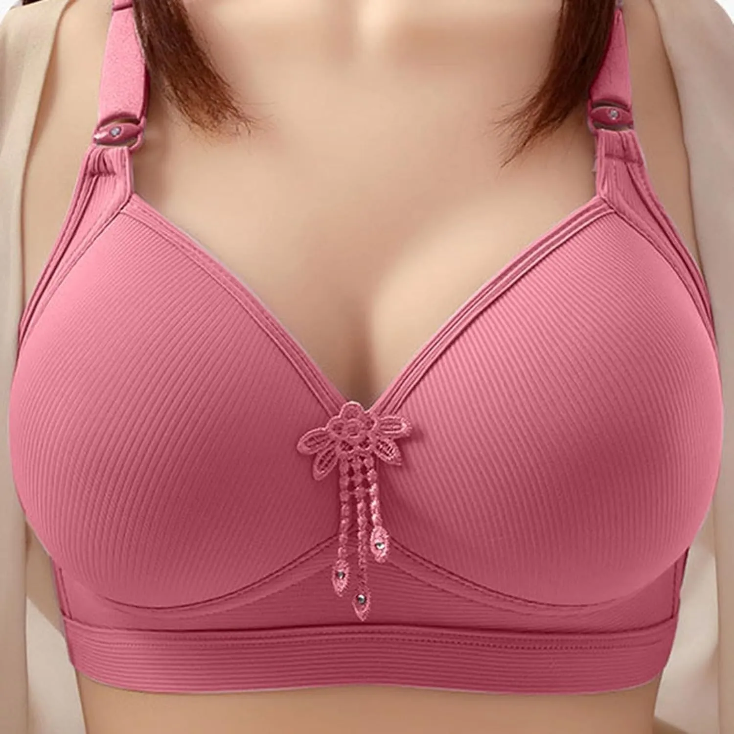Women's Oversized Non Steel Hoop Sweat Wicking Breathable and Beautiful Back Without Steel Hoop Gathering