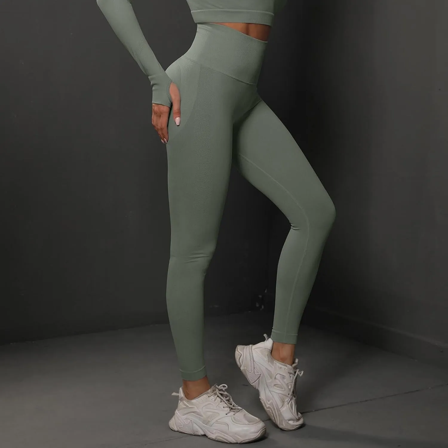 Women's Seamless Leggings Stretchy High Waist Slimming Booty Yoga Pants Workout Running Butt Lift Tights