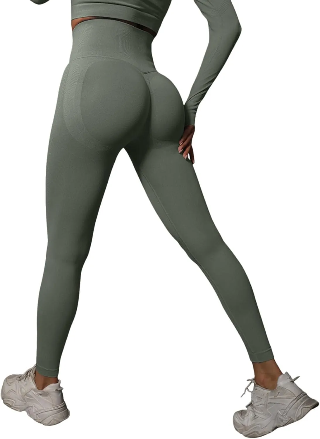 Women's Seamless Leggings Stretchy High Waist Slimming Booty Yoga Pants Workout Running Butt Lift Tights