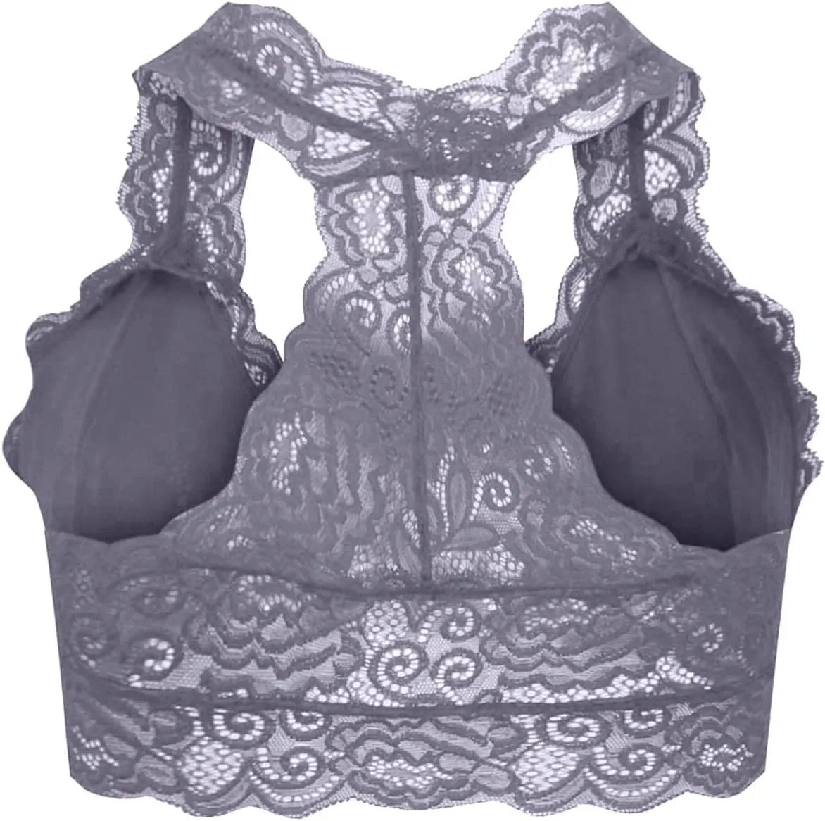 Women's Sexy Lace Bra Racerback Pull On Elegant Comfortable Bras for Every Occasions Daily Use Wire Free Bras 2025