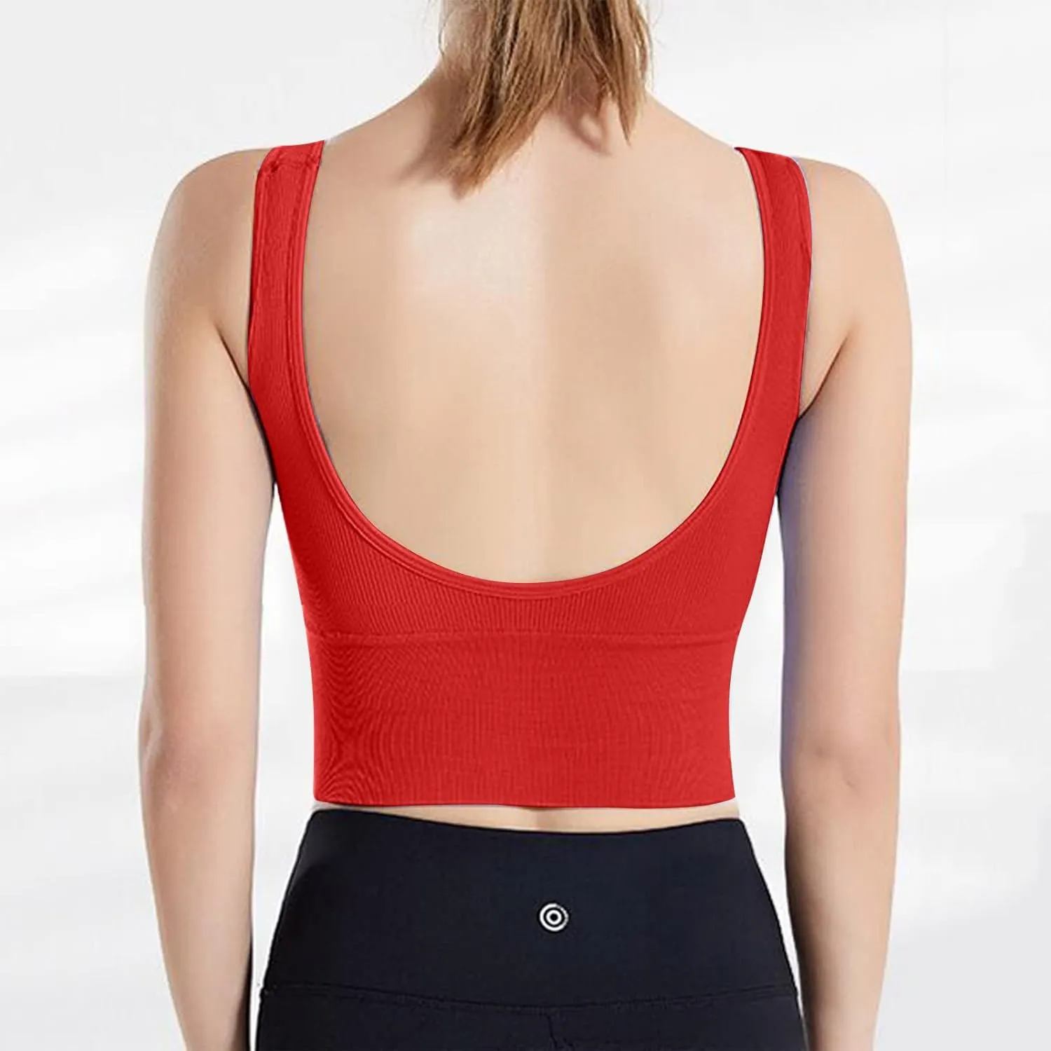 Women's Sexy Sports Bra Sports Bras Yoga Running Seamless for Large Bust One Piece Breathable Push Up Full Coverage