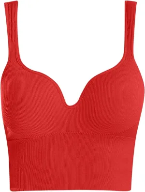 Women's Sexy Sports Bra Sports Bras Yoga Running Seamless for Large Bust One Piece Breathable Push Up Full Coverage