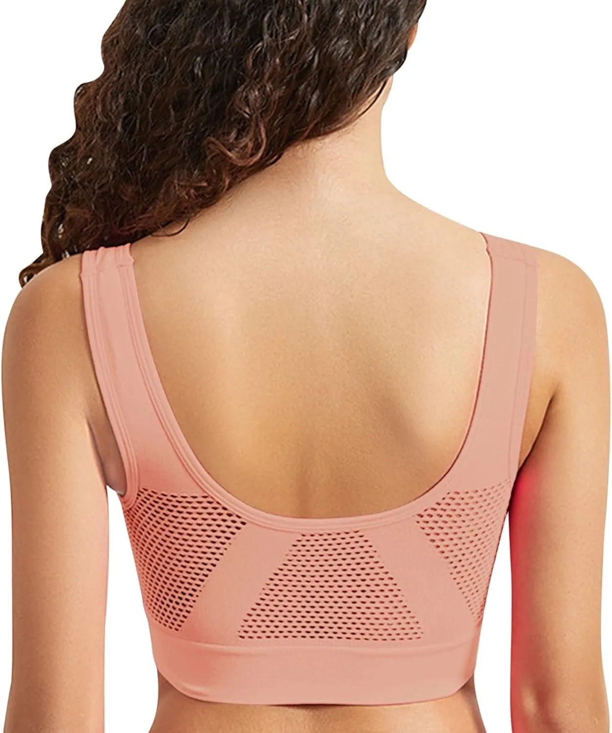 Womens Sports Bra Seamless Wirefree Breathable Yoga Bra Comfort Sleep Bra Workout Women Bras Wireless Front