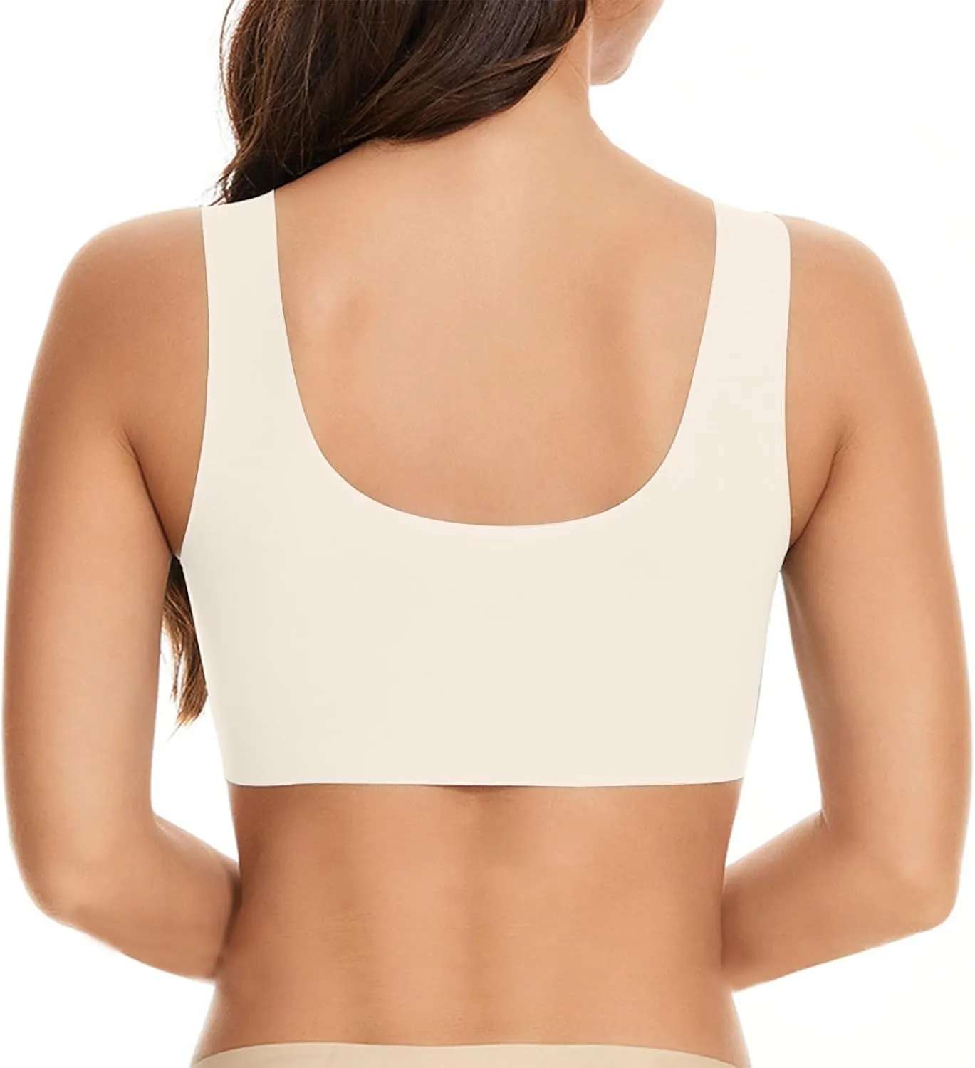 Womens Sports Thin Bralette with Mesh Panel Padded Cups Breathable Supportive Wear Comfortable Wireless Tank Top Bras