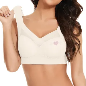 Womens Sports Thin Bralette with Mesh Panel Padded Cups Breathable Supportive Wear Comfortable Wireless Tank Top Bras