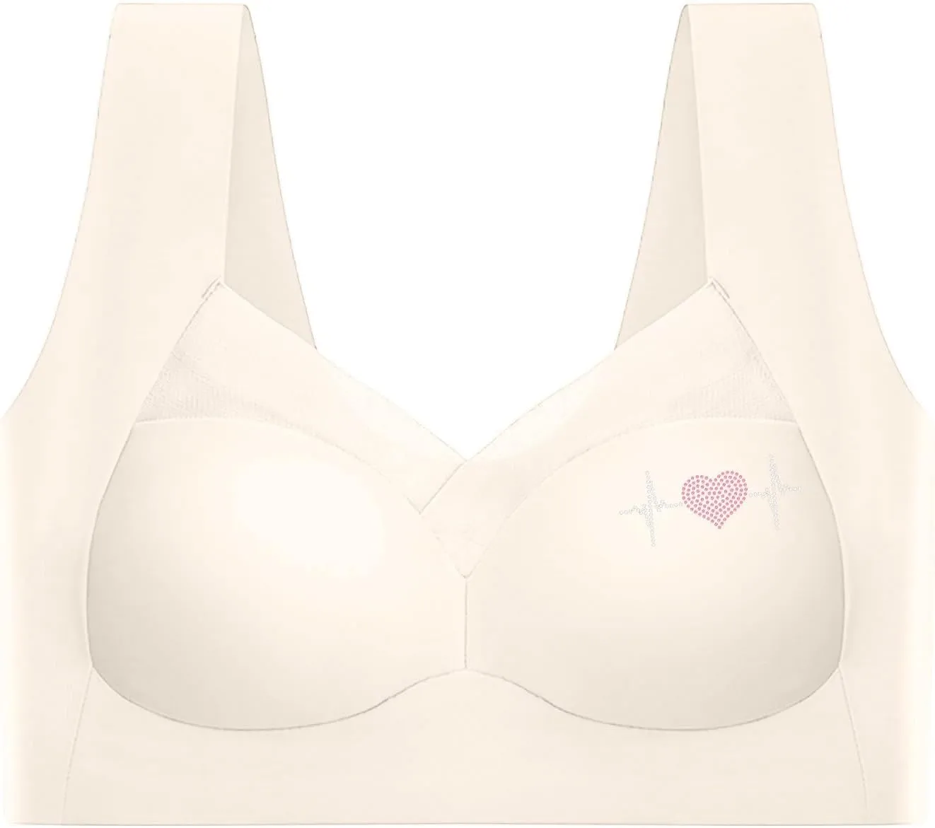 Womens Sports Thin Bralette with Mesh Panel Padded Cups Breathable Supportive Wear Comfortable Wireless Tank Top Bras