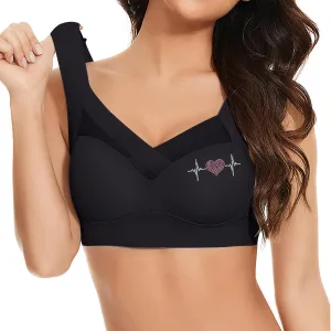 Womens Sports Thin Bralette with Mesh Panel Padded Cups Breathable Supportive Wear Comfortable Wireless Tank Top Bras