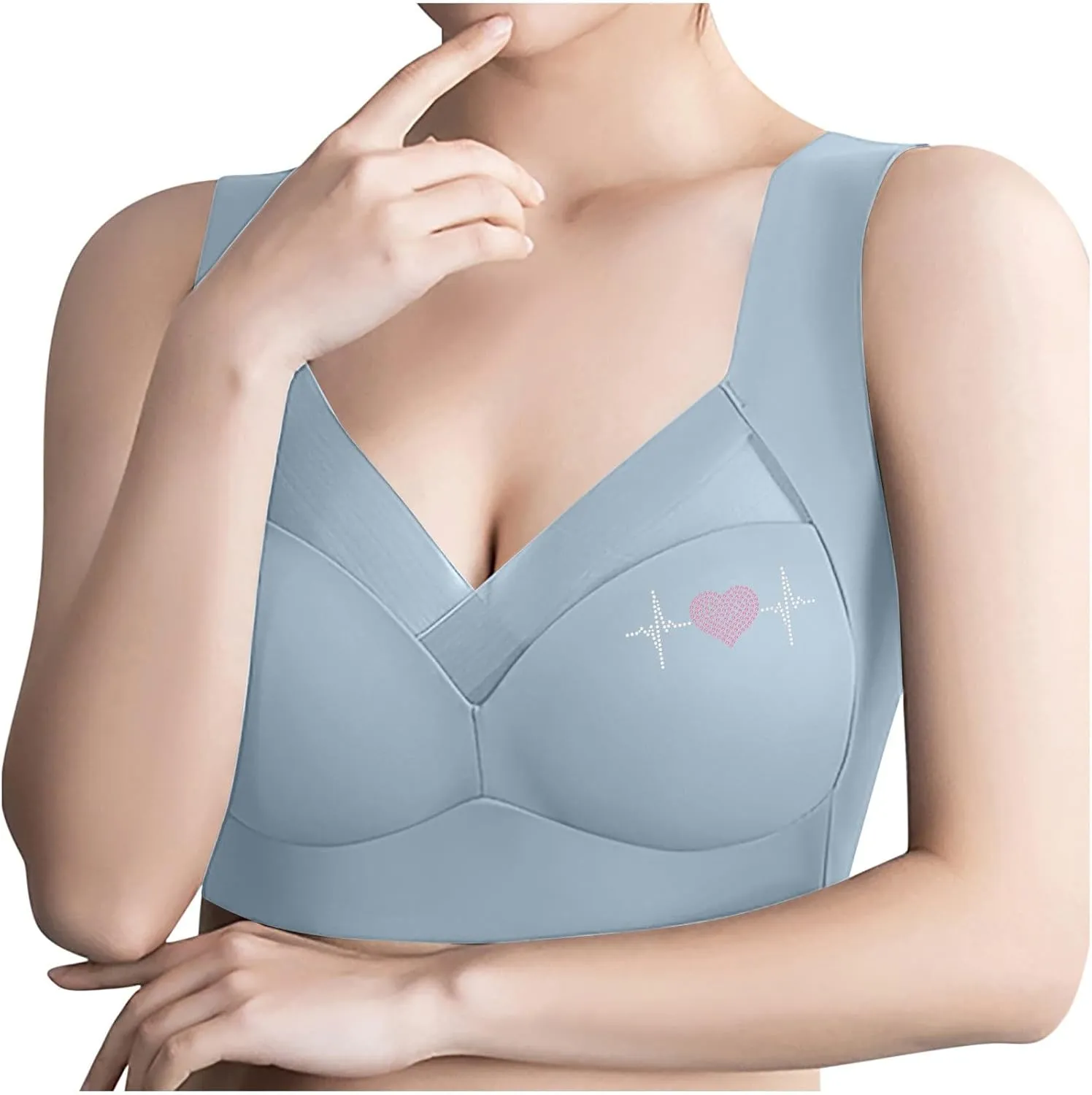 Womens Sports Thin Bralette with Mesh Panel Padded Cups Breathable Supportive Wear Comfortable Wireless Tank Top Bras
